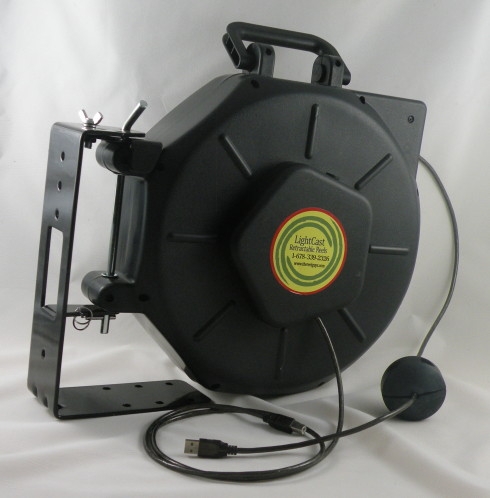 Retractable 3.5mm Stereo Audio Cable Reel - 50' foot - Audio Reels - Audio  Reels by Lightcast
